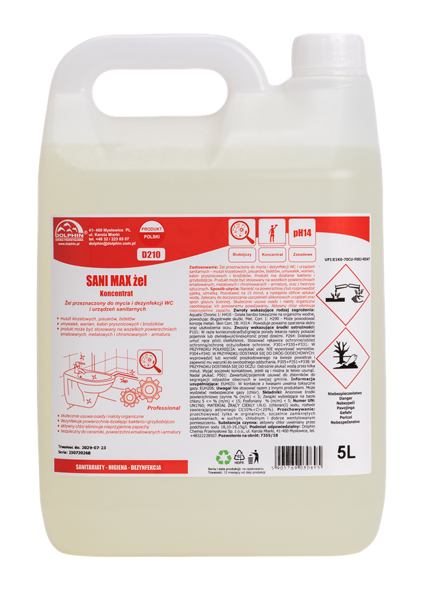 SANI MAX żel 5l.