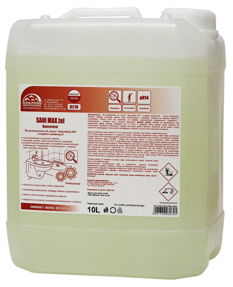 SANI MAX żel 10l.